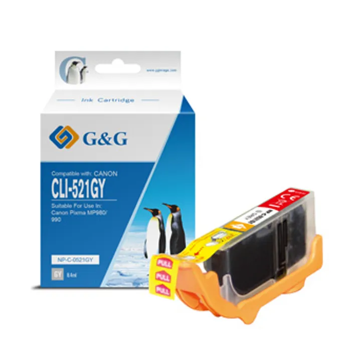 Hlavný obrázok produktu G&G kompatibilní ink s CLI521GY, grey, 8.4ml, NP-C-0521GY, 2937B001, pro Canon iP3600, iP