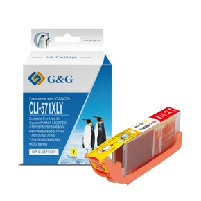 G&G kompatibil. ink s CLI571Y XL, yellow, 10,8ml, ml NP-C-0CL571XLY, high capacity, Canon PIXMA MG5750, MG5751, MG5752, MG5753, MG