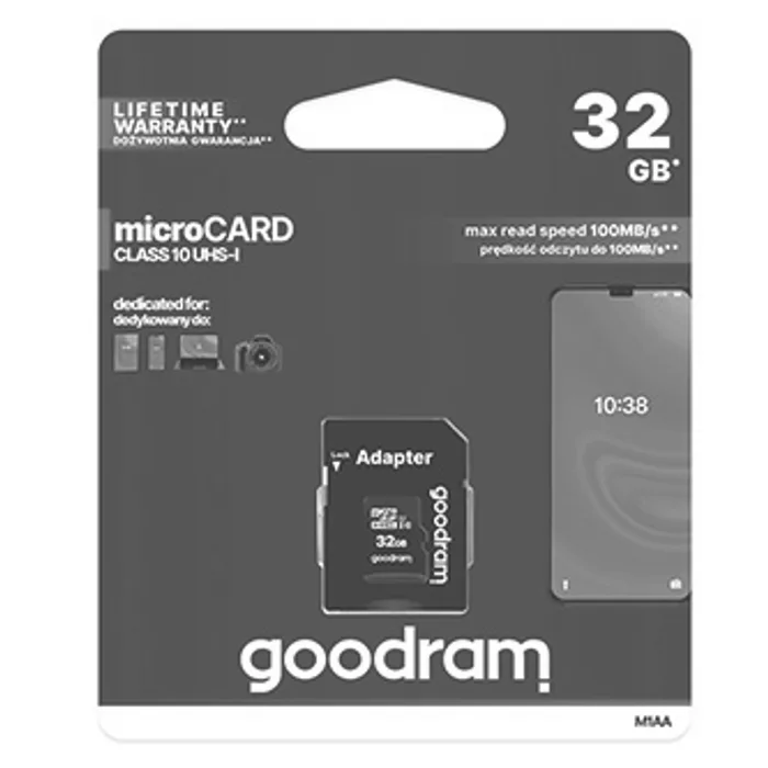 Hlavný obrázok produktu Goodram Micro Secure Digital Card, 32GB, micro SDHC, M1AA-0320R12, UHS-I U1 (Class 10), s