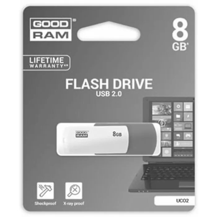 Hlavný obrázok produktu Goodram USB flash disk, USB 2.0, 8GB, UCO2, modrý, UCO2-0080MXR11, USB A, s otočnou krytk