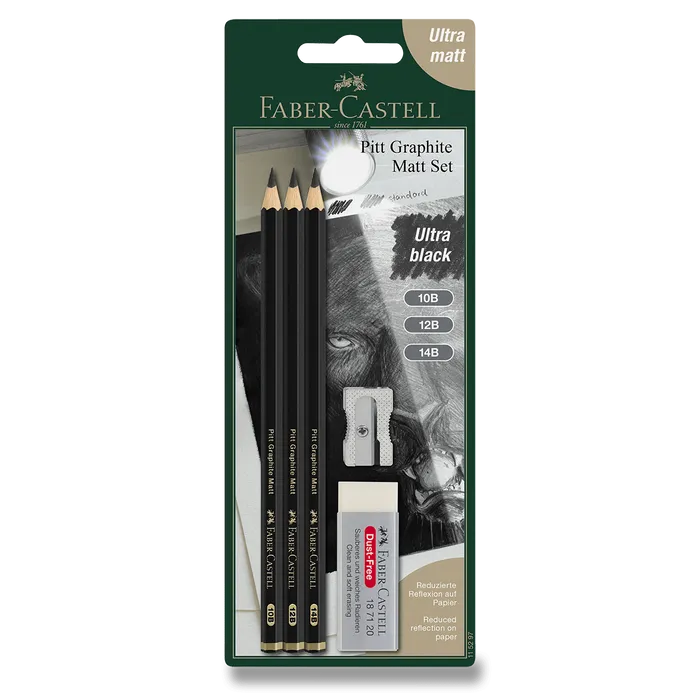 Hlavný obrázok produktu Grafické tužky Faber-Castell Pitt Graphite Matt blistr, různé tvrdosti