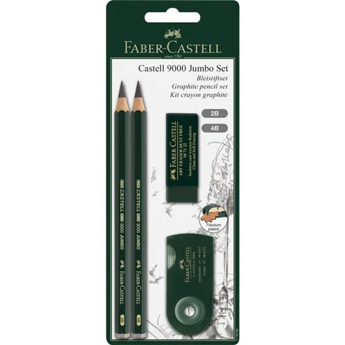 Hlavný obrázok produktu Grafitová tužka Castell 9000 Jumbo, BL 4ks Faber Castell 119398