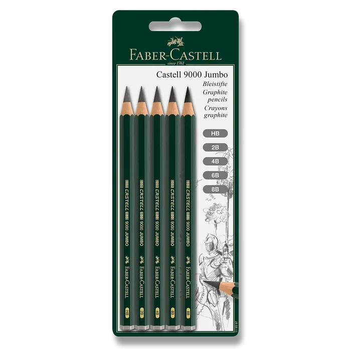 Hlavný obrázok produktu Grafitová tužka Castell 9000 Jumbo, BL 5ks Faber Castell (119397)