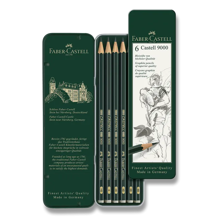 Hlavný obrázok produktu Grafitová tužka Castell 9000 plechová krabička Faber Castell (119063)