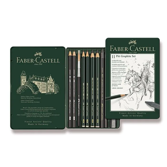 Hlavný obrázok produktu Grafitová tužka Faber-Castell 112972 Pitt Monochrome Graphite sada 11 kusů