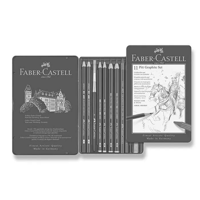 Hlavný obrázok produktu Grafitová tužka Faber-Castell 112972 Pitt Monochrome Graphite sada 11 kusů