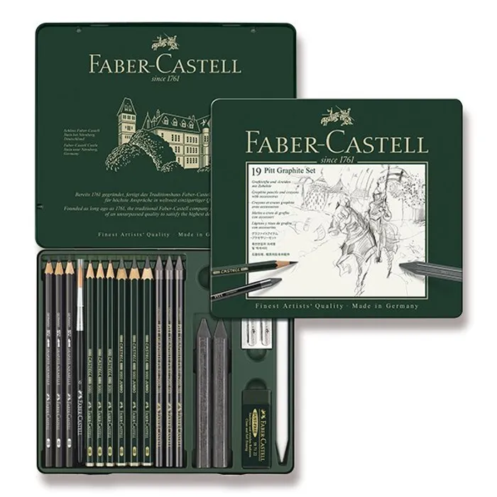 Hlavný obrázok produktu Grafitová tužka Faber-Castell 112973 Pitt Graphite sada 19 kusů