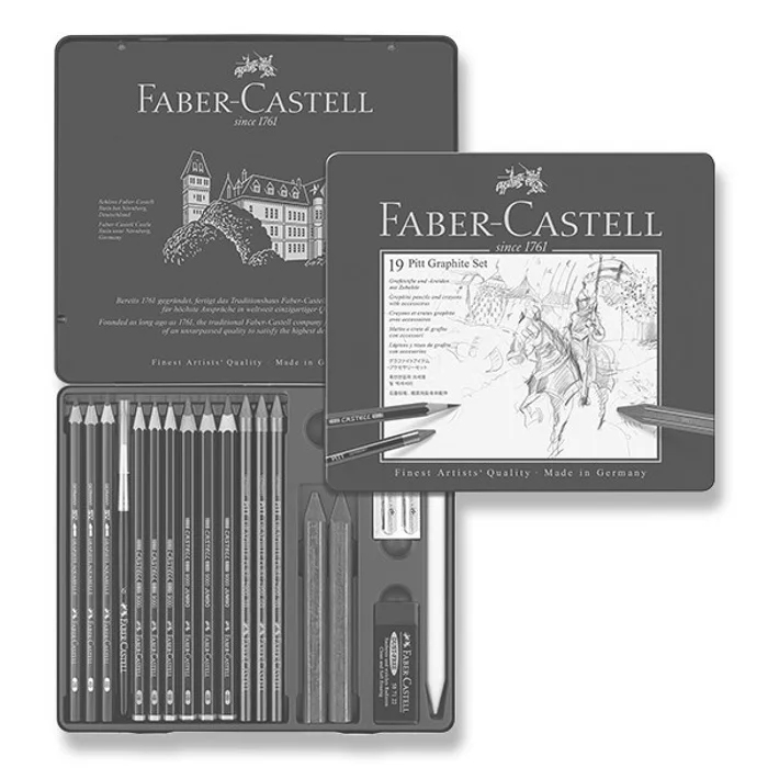 Hlavný obrázok produktu Grafitová tužka Faber-Castell 112973 Pitt Graphite sada 19 kusů
