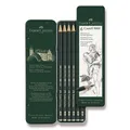 Grafitová ceruzka Faber-Castell Castell 9000 6 ks, plechová krabička