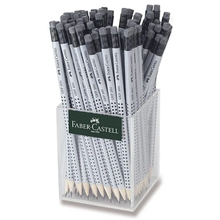 Hlavný obrázok produktu Grafitová tužka Faber-Castell Grip 2001 s pryží tvrdost HB, stojánek, 72 ks