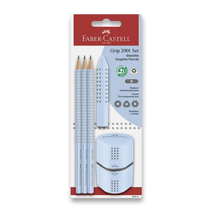 Hlavný obrázok produktu Grafitová tužka Faber-Castell Grip 2001 Sky Blue set, 5 ks