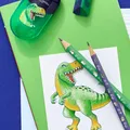 Ďalší obrázok produktu Grafitová tužka Faber-Castell Jumbo Dinosaurus HB, zelená