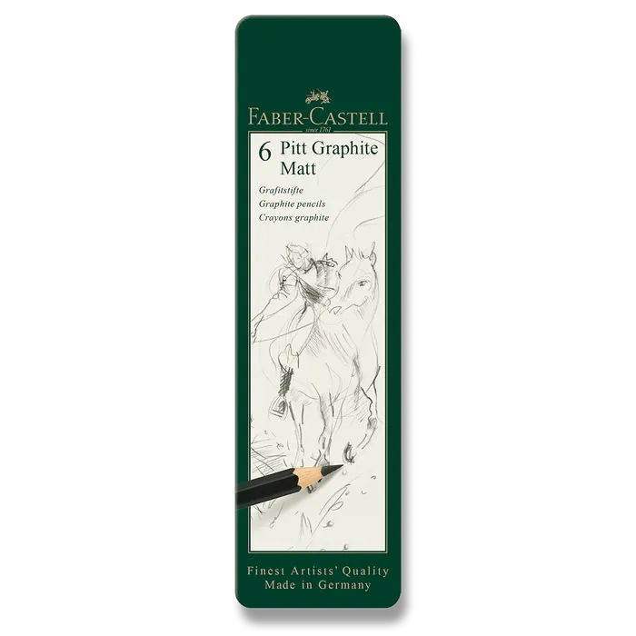 Hlavný obrázok produktu Grafitová tužka Faber-Castell Pitt Graphite Matt sada 6 ks