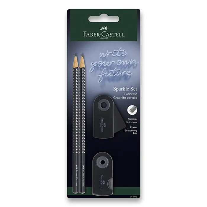 Hlavný obrázok produktu Grafitová tužka Faber-Castell Sparkle Black set 4 ks