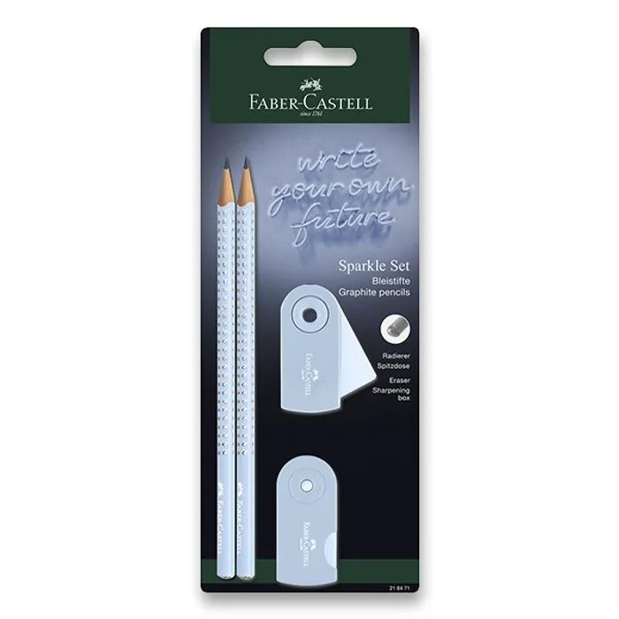 Hlavný obrázok produktu Grafitová tužka Faber-Castell Sparkle Sky Blue set 4 ks