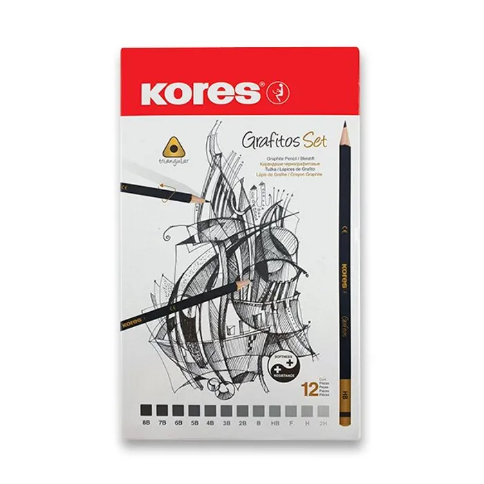 Hlavný obrázok produktu Grafitová tužka Kores Grafitos 12-12 ks