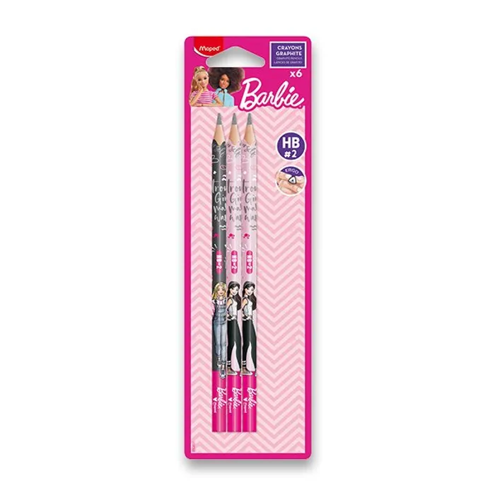 Hlavný obrázok produktu Grafitová tužka Maped Barbie tvrdost HB, 6 ks
