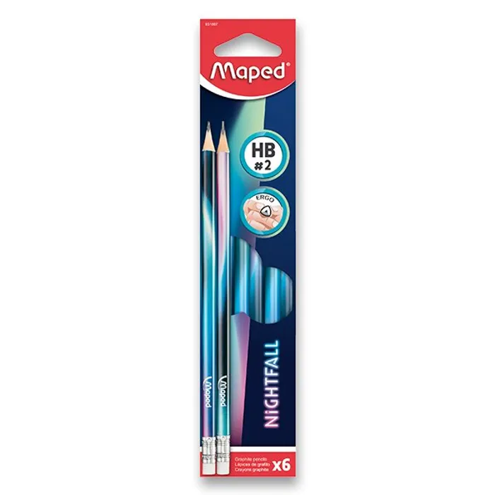 Hlavný obrázok produktu Grafitová tužka Maped Black'Peps Nightfall tvrdost HB,6ks