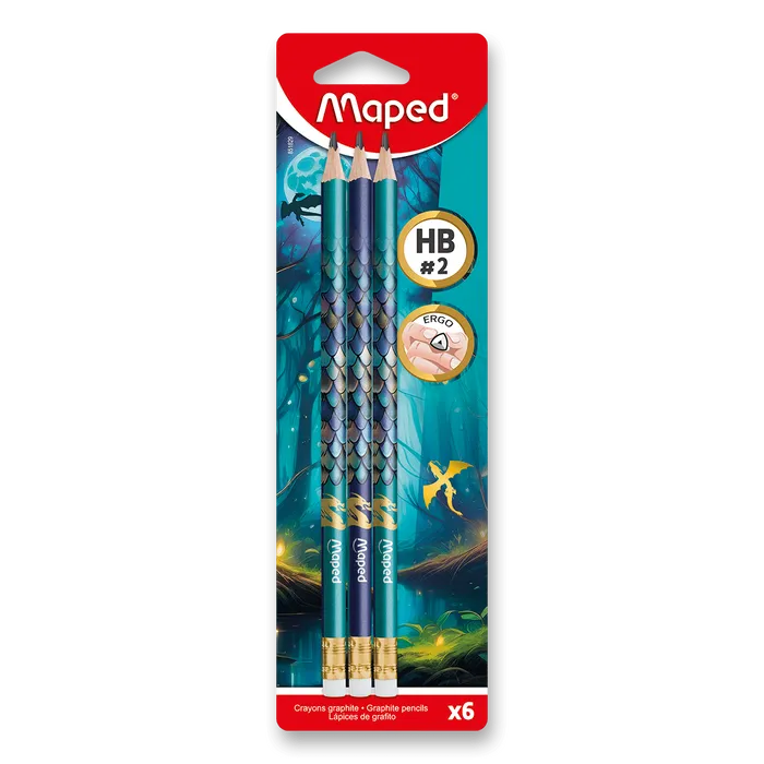 Hlavný obrázok produktu Grafitová tužka Maped Dragon - 6 ks, tvrdost HB, blistr