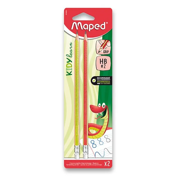 Hlavný obrázok produktu Grafitová tužka Maped Kidy Learn Grip 2 ks, tvrdost HB