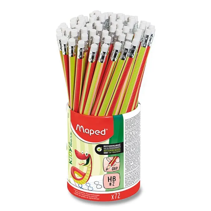 Hlavný obrázok produktu Grafitová tužka Maped Kidy Learn Grip stojánek, 72 ks