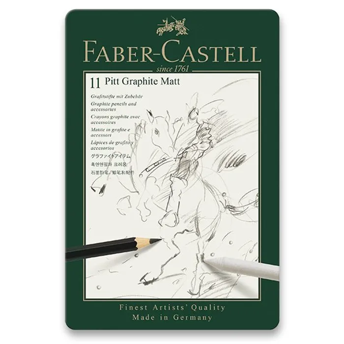 Hlavný obrázok produktu Grafitová tužka Pitt Graphite Matt, plechová k Faber-Castell 115220