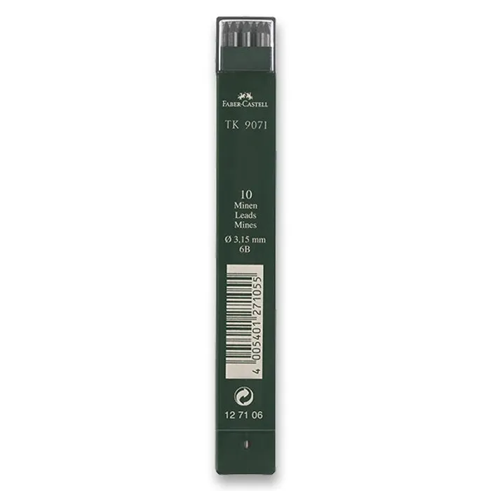 Hlavný obrázok produktu Grafitové tuhy TK 9071 Verzatil  3.15mm T/10 9071/6B Faber Castell 127106