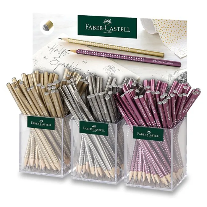 Hlavný obrázok produktu Grafitové tužky Faber-Castell Sparkle Autumn stojánek, 144 ks