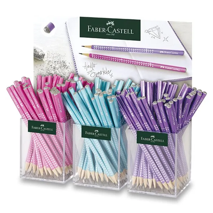 Hlavný obrázok produktu Grafitové tužky Faber-Castell Sparkle Summer stojánek, 144 ks
