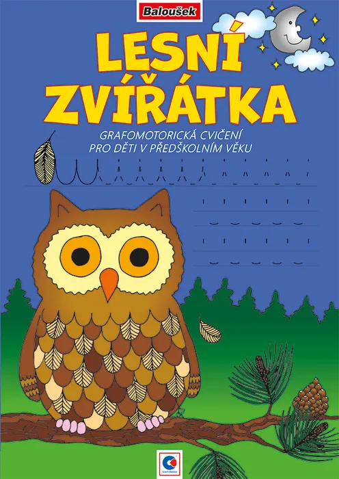 Hlavný obrázok produktu Grafomotorická omalovánka - A4 - Lesní zvířátka