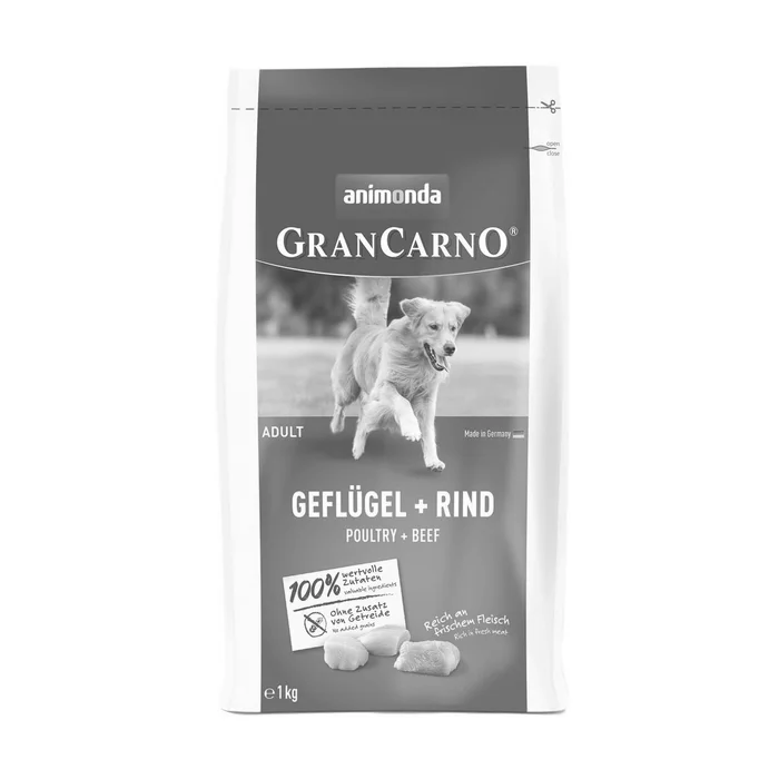 Hlavný obrázok produktu GranCarno Dog DryFood Adult s drůbežím a hovězím masem, 1 kg