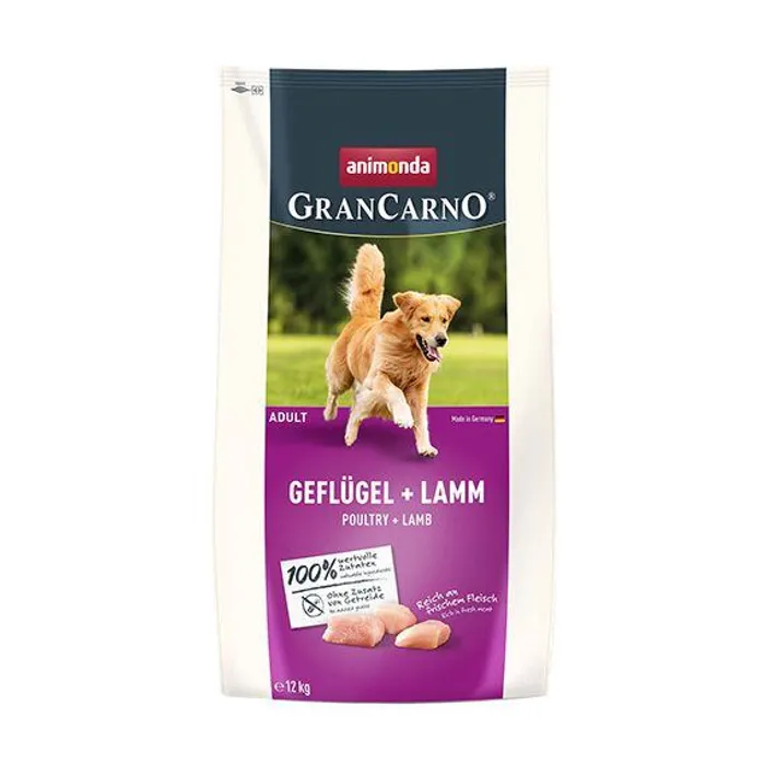 Hlavný obrázok produktu GranCarno Dog DryFood Adult s drůbežím a jehněčím masem, 12kg