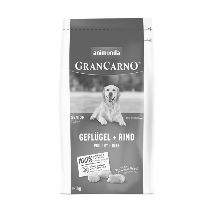 Hlavný obrázok produktu GranCarno Dog DryFood Senior s drůbežím a hovězím masem, 1 kg