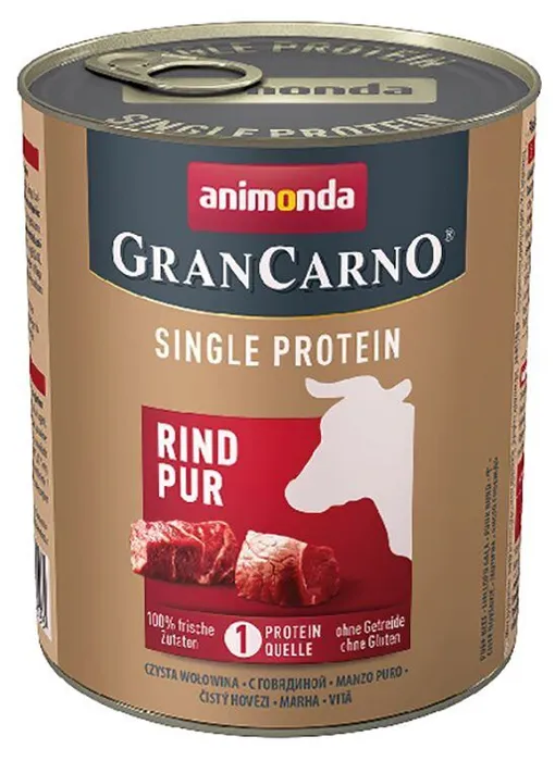 Hlavný obrázok produktu GRANCARNO Single Protein 800 g čisté hovězí, konzerva pro psy