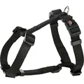 H-postroj PREMIUM - čierny S-M: hruď: 42-60cm/15mm