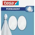 Ďalší obrázok produktu Háčiky 66602, biela, samolepiace, veľkosť S, ovál, TESA