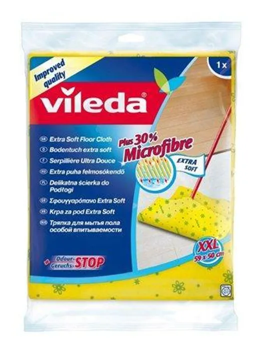 Hlavný obrázok produktu Hadřík na podlahu, 30% mikrovlákna, velikost XXL, VILEDA, žlutý