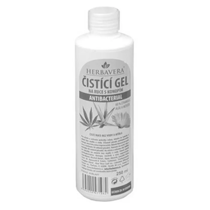 Hlavný obrázok produktu HERBAVERA antibakteriální čistící gel s konopím 250 ml