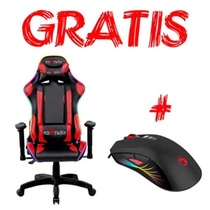 Hlavný obrázok produktu Herní křeslo Red Fighter C8, černé, + myš Marvo M519, PROMO, RGB podsvícení