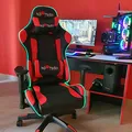 Herné stolička Red Fighter C8, čierna, odnímateľné  vankúšiky, RGB podsvietenie