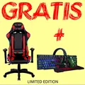 Herné stolička Red Fighter C8, čierno-červená, + sada 4v1 CM370 PROMO, RGB podsvietenie