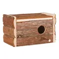 Hniezdiaca búdka z prírodného dreva pre andulky 21x13x12 cm