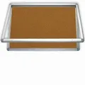 Ďalší obrázok produktu Horizontálna vitrina so zámkom, 150 x 100 cm - korkové vnútro