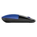 HP Myš Z3700 Dragonfly Blue, 1200DPI, 2.4 [GHz], optická Blue LED, 3tl., bezdrôtová, modrá, 1 ks AA, Windows 7/8/10, Mac OS 10.3 a
