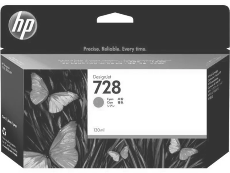Hlavný obrázok produktu HP originální ink F9J67A, HP 728, cyan, 130ml, HP DesignJet T730, DesignJet T830, DesignJ