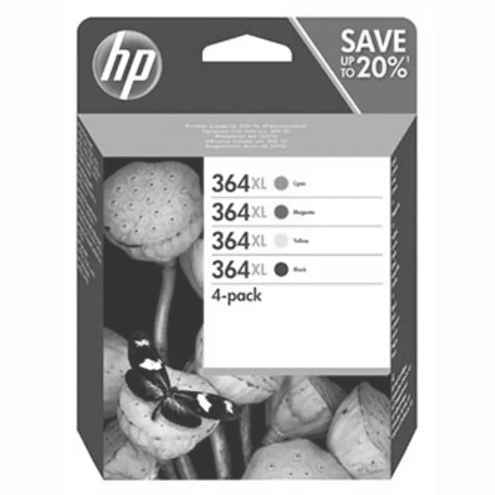 Hlavný obrázok produktu HP originální ink N9J74AE, HP 364XL Combo pack, CMYK, HP Photosmart C5393, Plus B209, Pre
