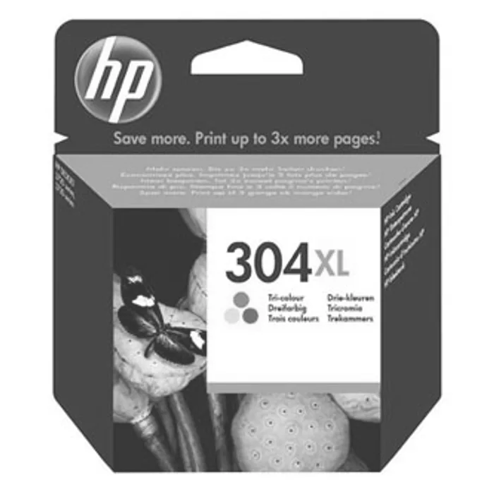 Hlavný obrázok produktu HP originální ink N9K07AE, HP 304XL, Tri-color, 300str., 7ml, HP DeskJet 2620,2630,2632,2