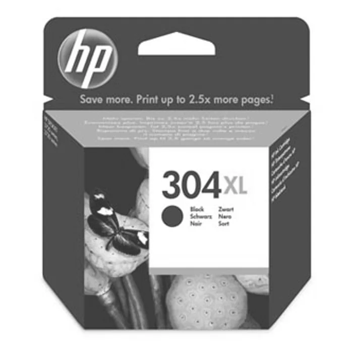 Hlavný obrázok produktu HP originální ink N9K08AE, HP 304XL, black, 300str., 5.5ml, HP DeskJet 2620,2630,2632,263