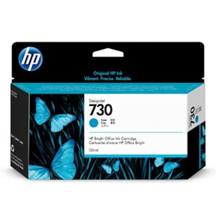 Hlavný obrázok produktu HP originální ink P2V62A, HP 730, cyan, 130ml, HP HP DesignJet T1700 Printer series