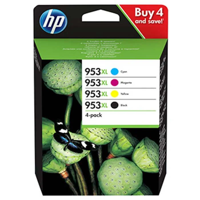 Hlavný obrázok produktu HP originální ink sada 3HZ52AE, HP 953XL, CMYK, 1600CMY-2000Kstr., HP Officejet Pro 7720,